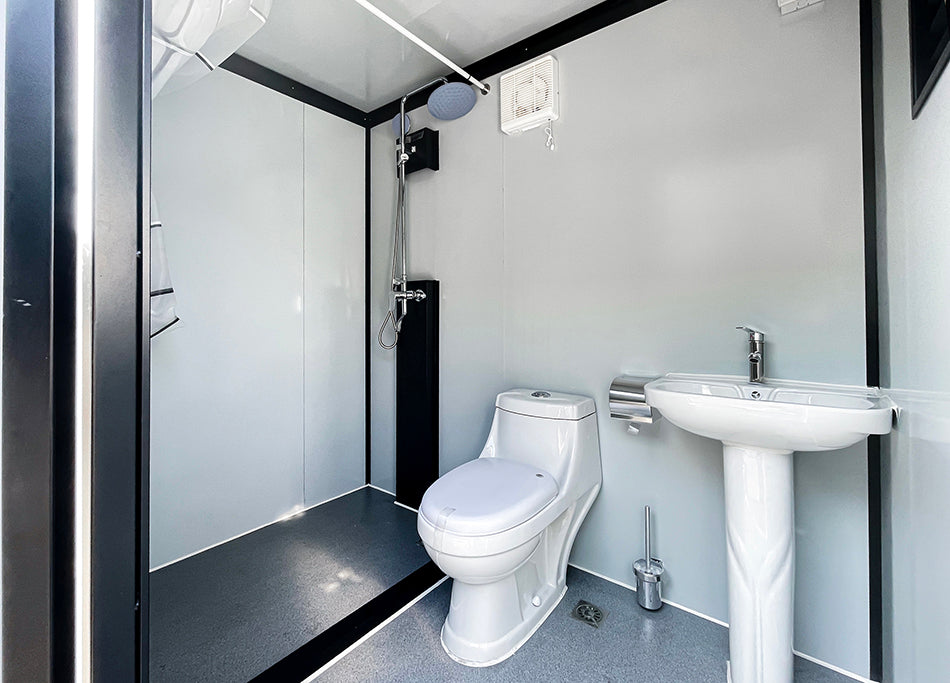 【Pre-order】Heavy-Duty Portable Restroom with Shower – Waterproof, Soundproof & Long-Lasting Outdoor Sanitary Cabin (7.4ft × 5ft × 8ft)