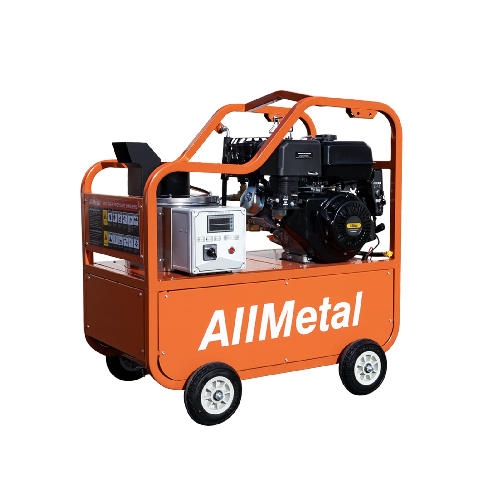 Orange AllMetal generator on a white background