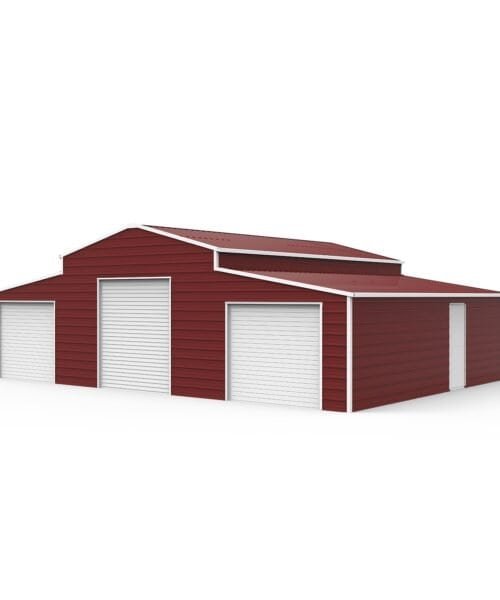 42FT x 30FT Heavy-Duty Metal Storage Shed for Home & Farm use with 3 roll up doors