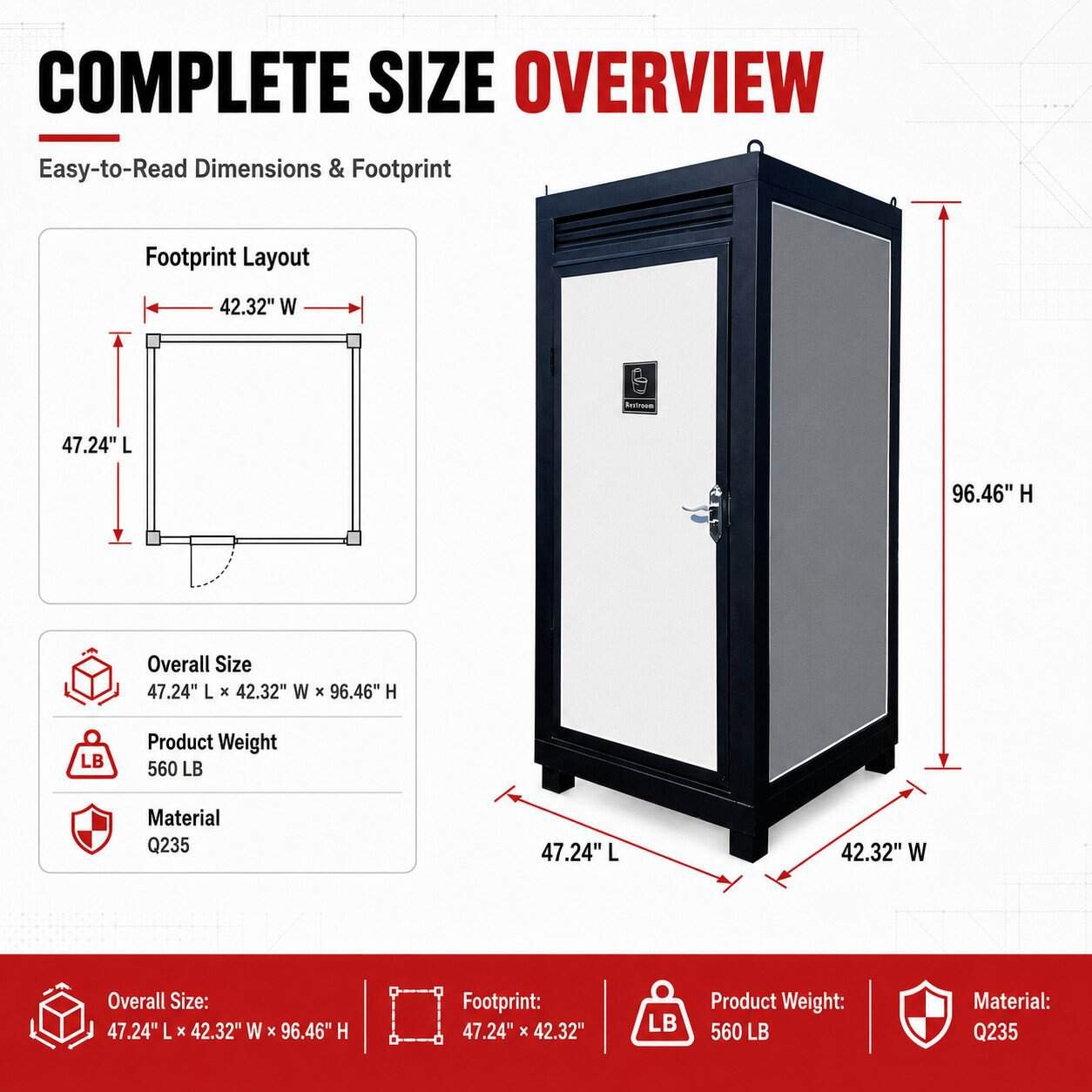 Portable Insulated Toilet Cabin Restroom with sink - Image 6