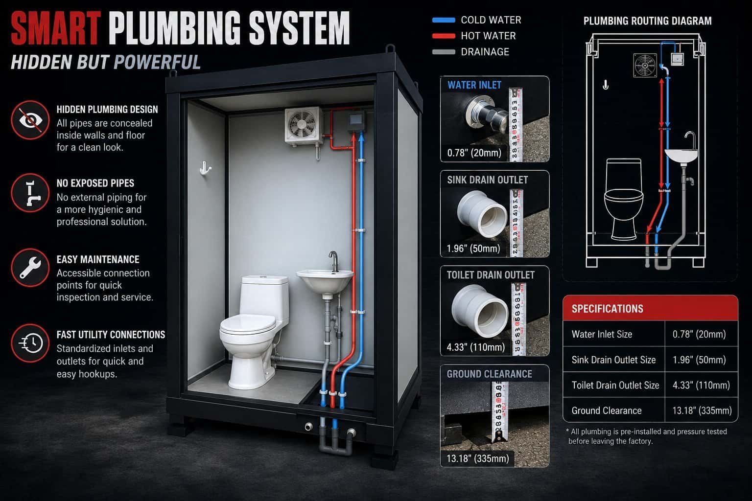 Portable Insulated Toilet Cabin Restroom with sink - Image 5