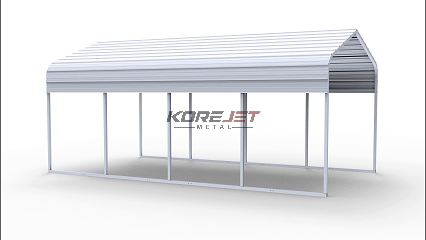 11FT x 20FT Metal Carport – Reinforced Steel Roof Shelter for Outdoor Parking