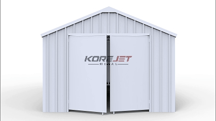 12FT x 20FT Single Garage Metal Shed – Double Door Outdoor Storage Unit
