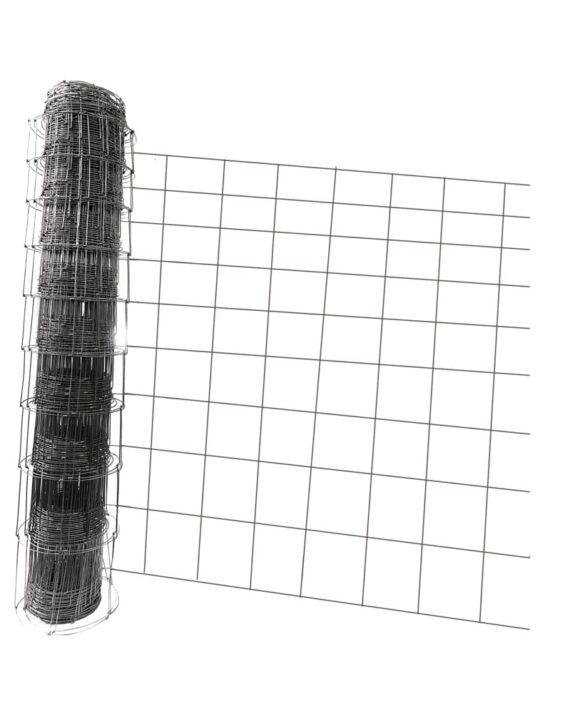 Roll of wire mesh on a white background