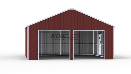 22x23 FT Double Garage Metal Storage Building