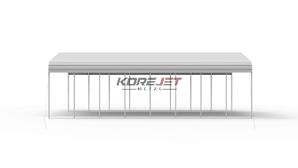 40FT x 20FT Metal Carport Garage – Weatherproof Steel Vehicle Shelter
