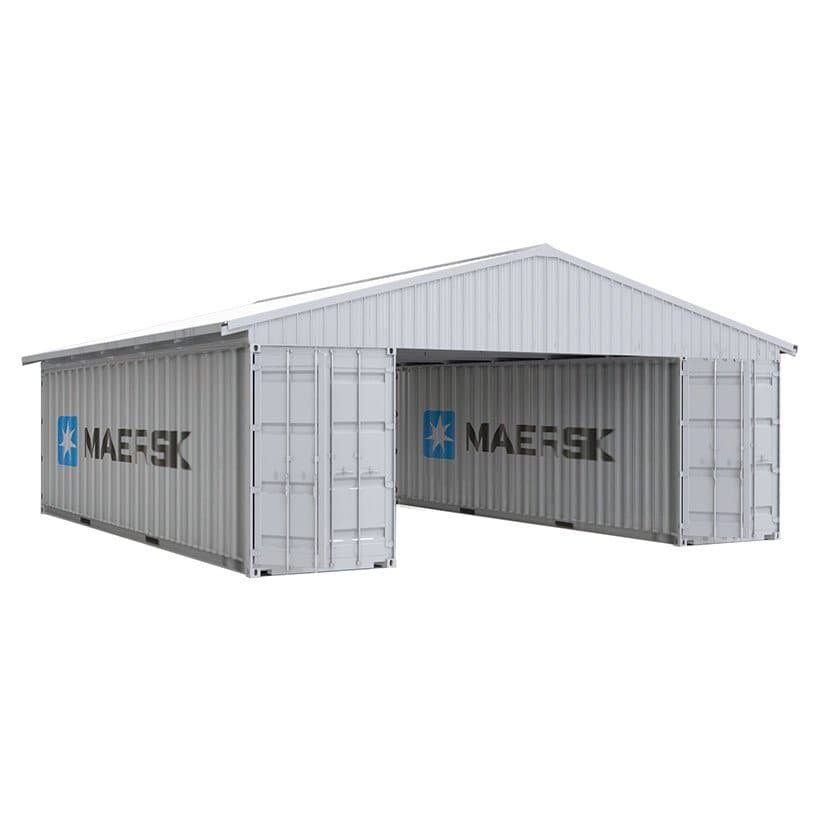 40FT x 36FT Container Roof Kit – Heavy-Duty Steel Shelter (No Containers)