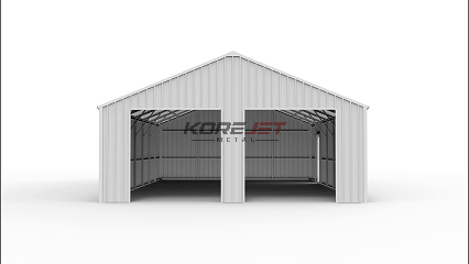45FT x 25FT Metal Garage Barn Shed – Durable Outdoor Steel Structure