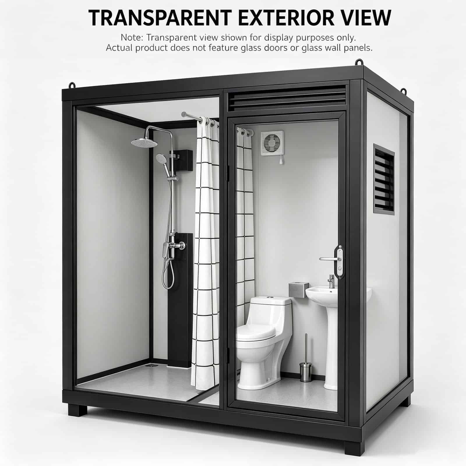 (Open Box) Portable Restroom with Shower – Insulated, All-in-One, Steel Frame - Image 3