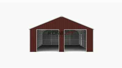 45FT x 25FT Metal Garage Barn Shed  (Red-Brown)