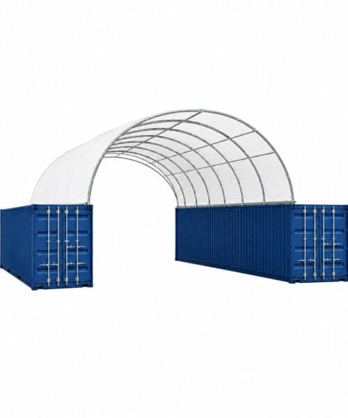 40FT x 40FT Heavy-Duty Single Truss Container Shelter with 15 oz PVC Cover